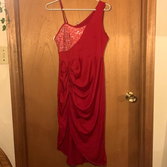 Shein Women’s Asymmetrical Neckline Pleated Summer Dress - Picture 5 of 5